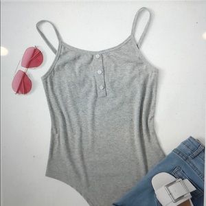 Romwe cami bodysuit. Grey, size L